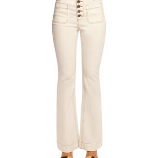 Ramy Brook Stitched Cindy Jeans in White With Baja Brown