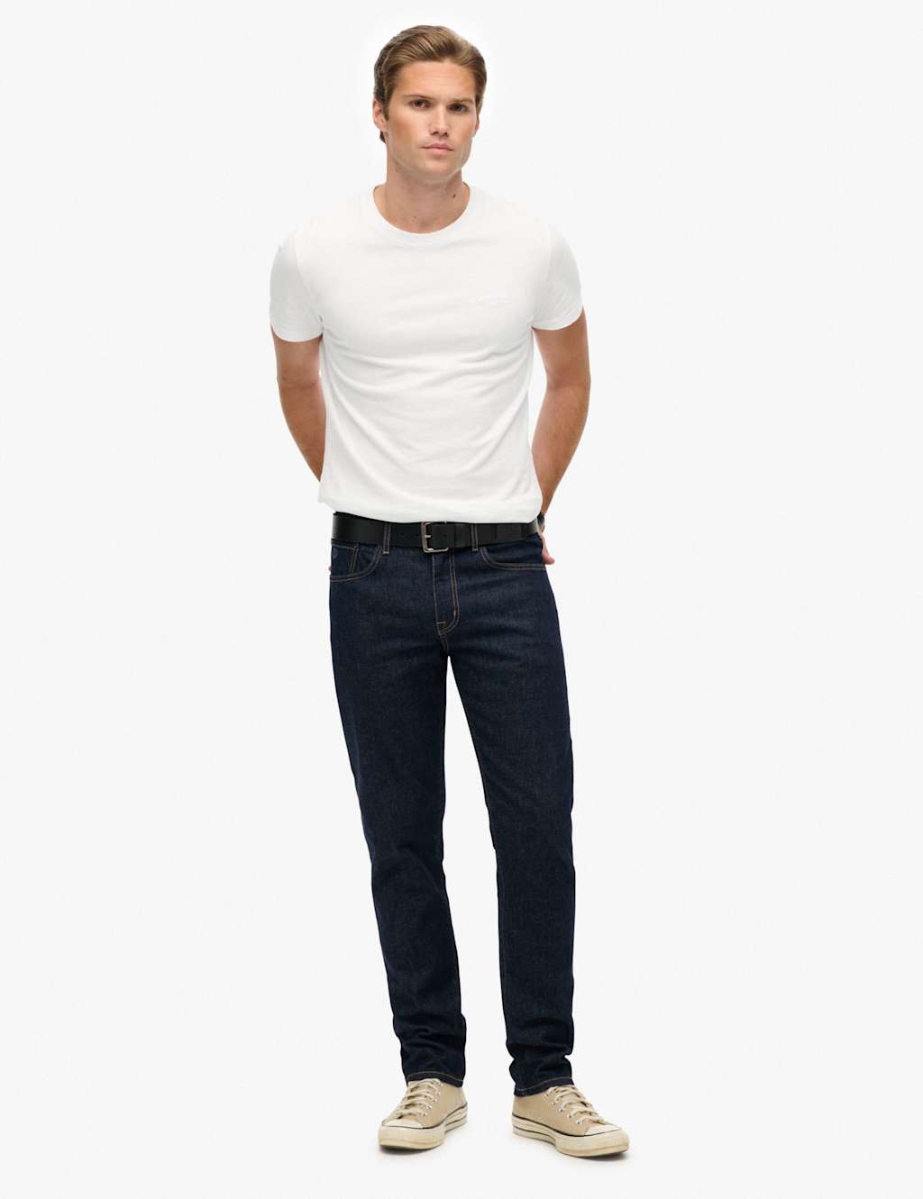 Superdry & Co Slim Straight Fit 5 Pocket Jeans Dark Blue