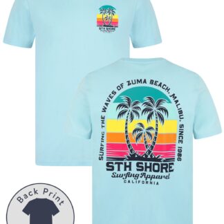 T-Shirts Baros Reverse Print Vintage Retro Graphic Motif Cotton Jersey T-Shirt in Summer Song - South Shore / S - Tokyo Laundry