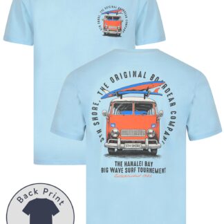 T-Shirts Borini Back Print Vintage Retro Graphic Motif Cotton Jersey T-Shirt in Summer Song - South Shore / S - Tokyo Laundry