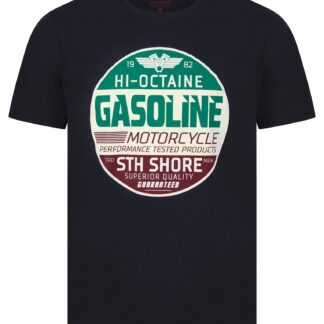 T-Shirts Burrows Vintage Retro Graphic Print Motif Cotton Jersey T-Shirt in Sky Captain Navy - South Shore / S - Tokyo Laundry