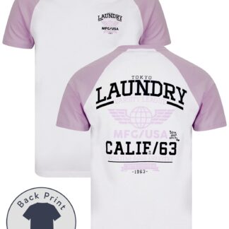 T-Shirts Makita Baseball Style Raglan Sleeve Cotton Jersey Crew Neck T-Shirt in Lilac Breeze / S - Tokyo Laundry