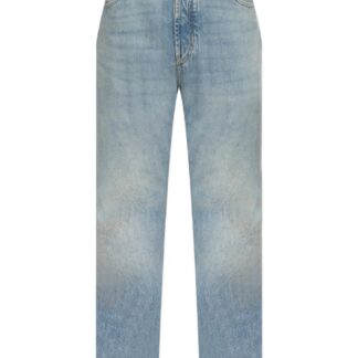 ALEXANDER MCQUEEN FRANCIS STONEWASH JEANS Size: 52, colour: BLUE