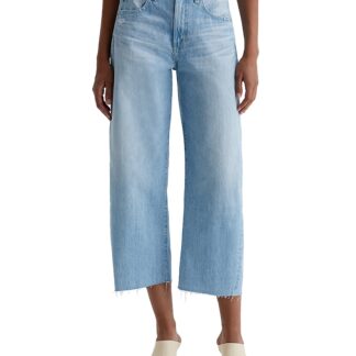 Ag Hattie Crop High Rise Barrel Leg Jeans in Sunrise