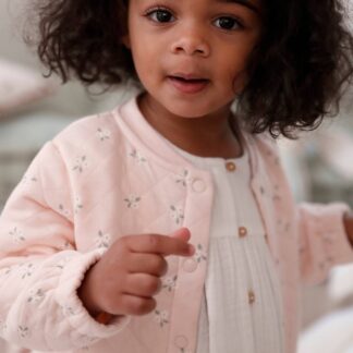 Baby quilted gilet pale pink