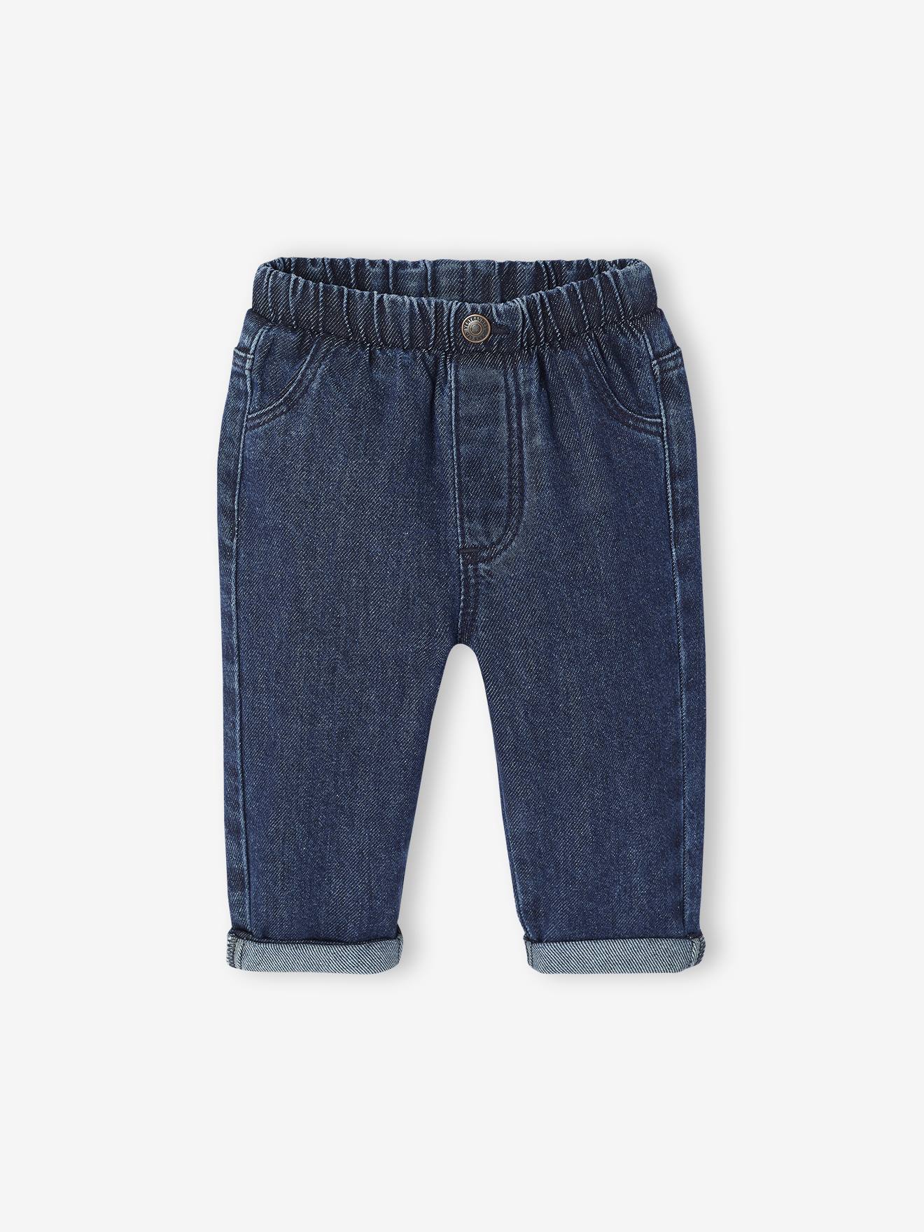 Basics denim jeans for babies with elasticated waist and pockets brut denim