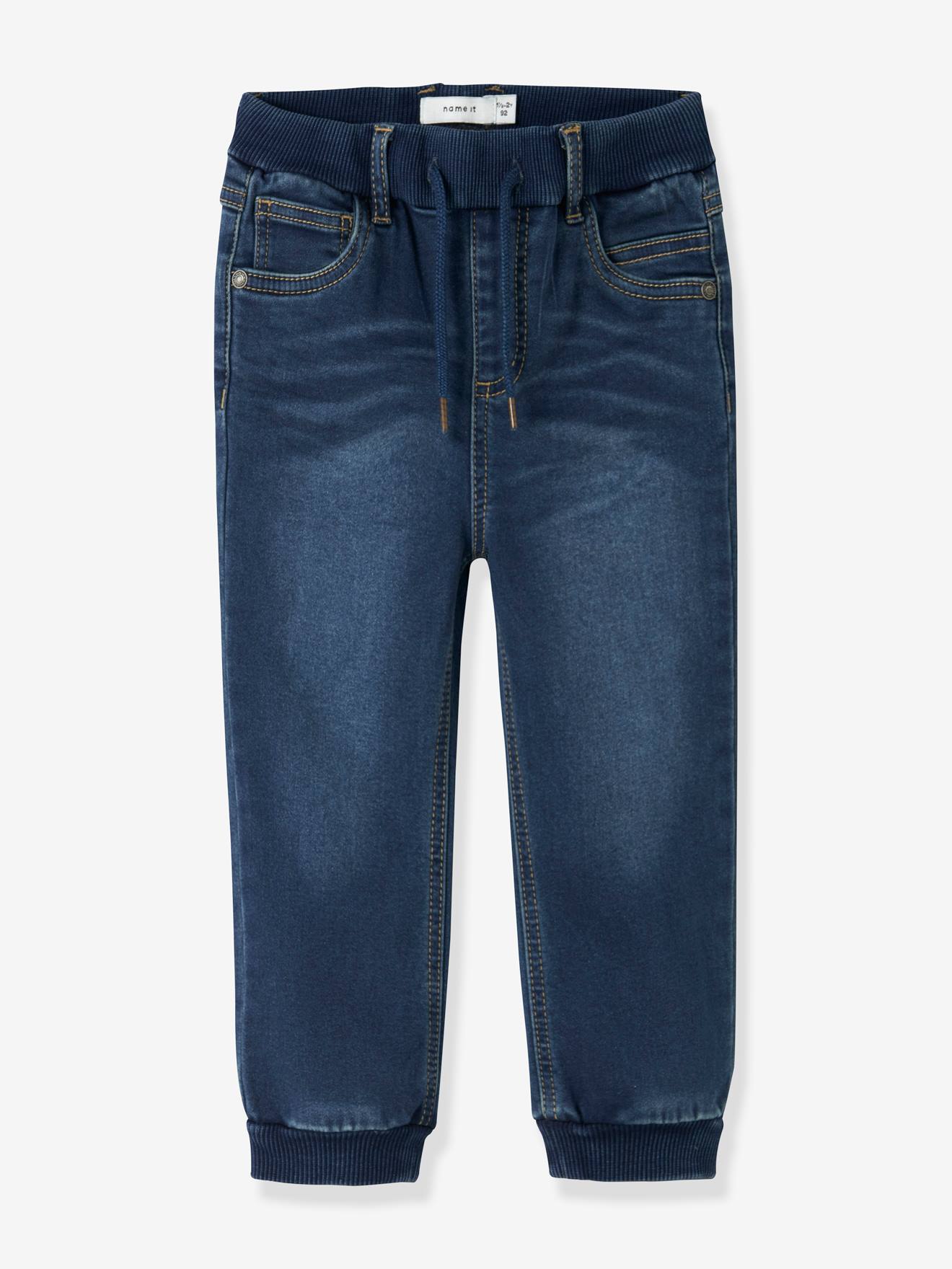 Boy's baggy jeans blue black denim