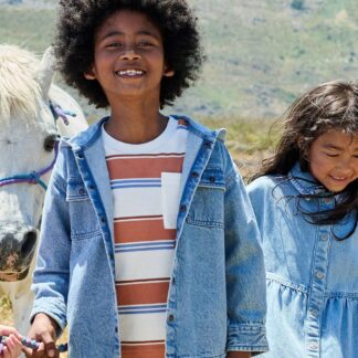 Boy's denim shirt double stone