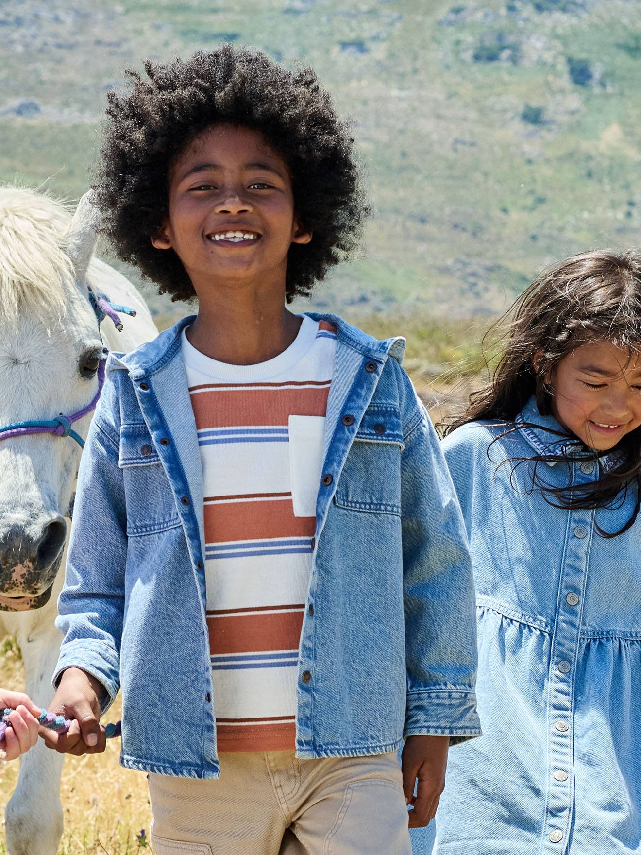 Boy's denim shirt double stone