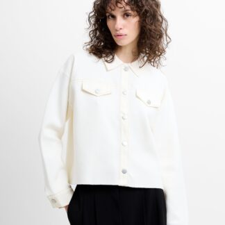 Cersei Knit Denim Mix Jacket Porcelain Cream