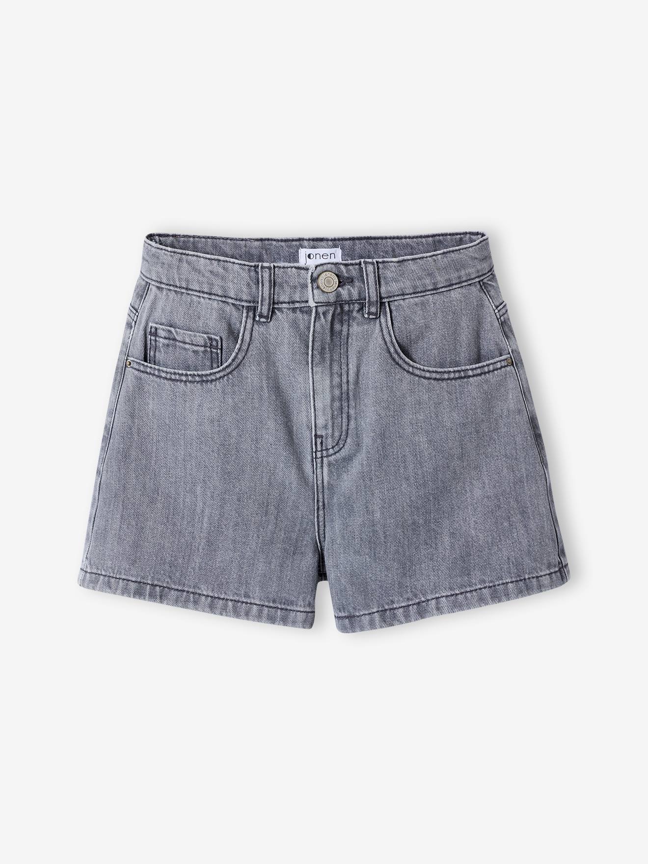 Children's denim cotton shorts denim grey