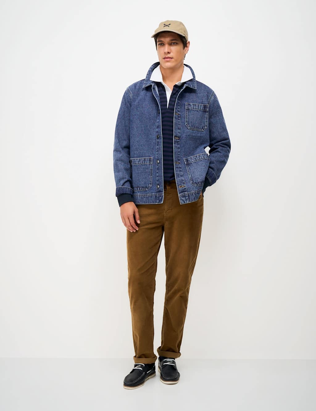 Crew Clothing Mid-Wash Denim Shacket Denim