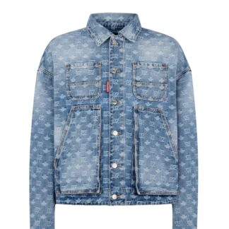 DSQUARED2 DENIM UTILITY JACKET Size: 50, colour: BLUE