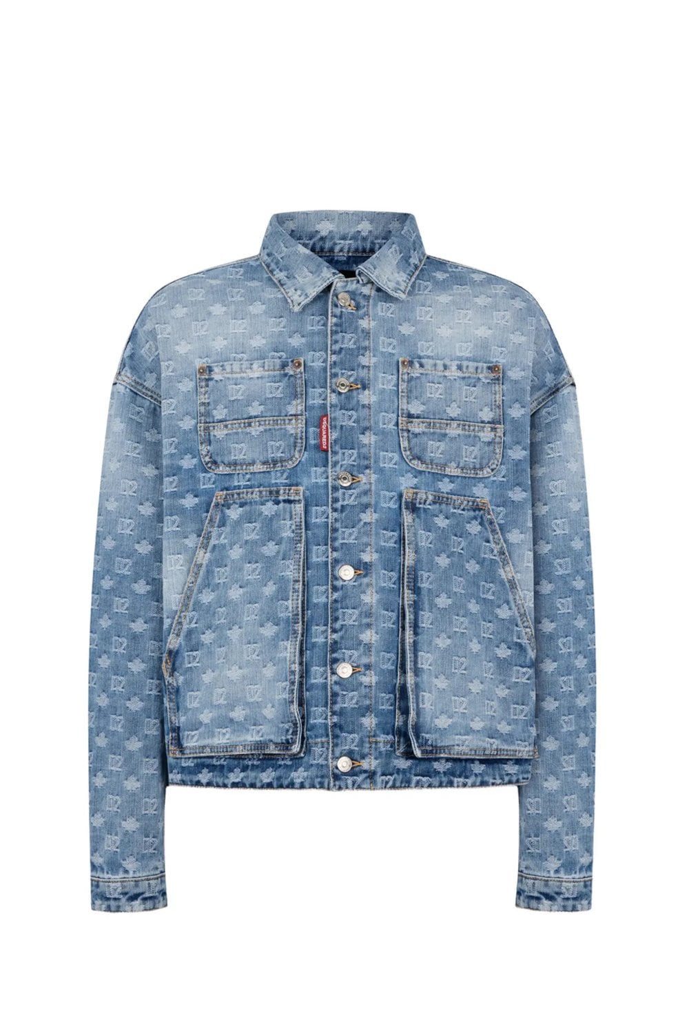 DSQUARED2 DENIM UTILITY JACKET Size: 50, colour: BLUE