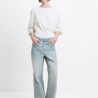 Dallas Denim Straight Leg Jeans Blue Beige