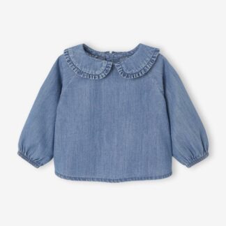 Denim Blouse for Newborns stone