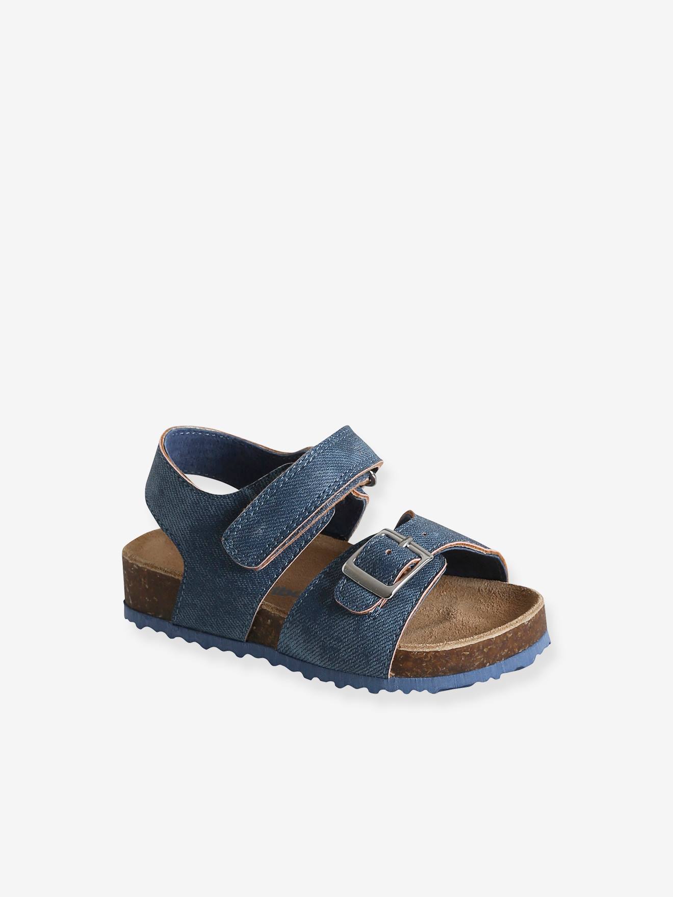 Denim-Effect Sandals for Babies blue