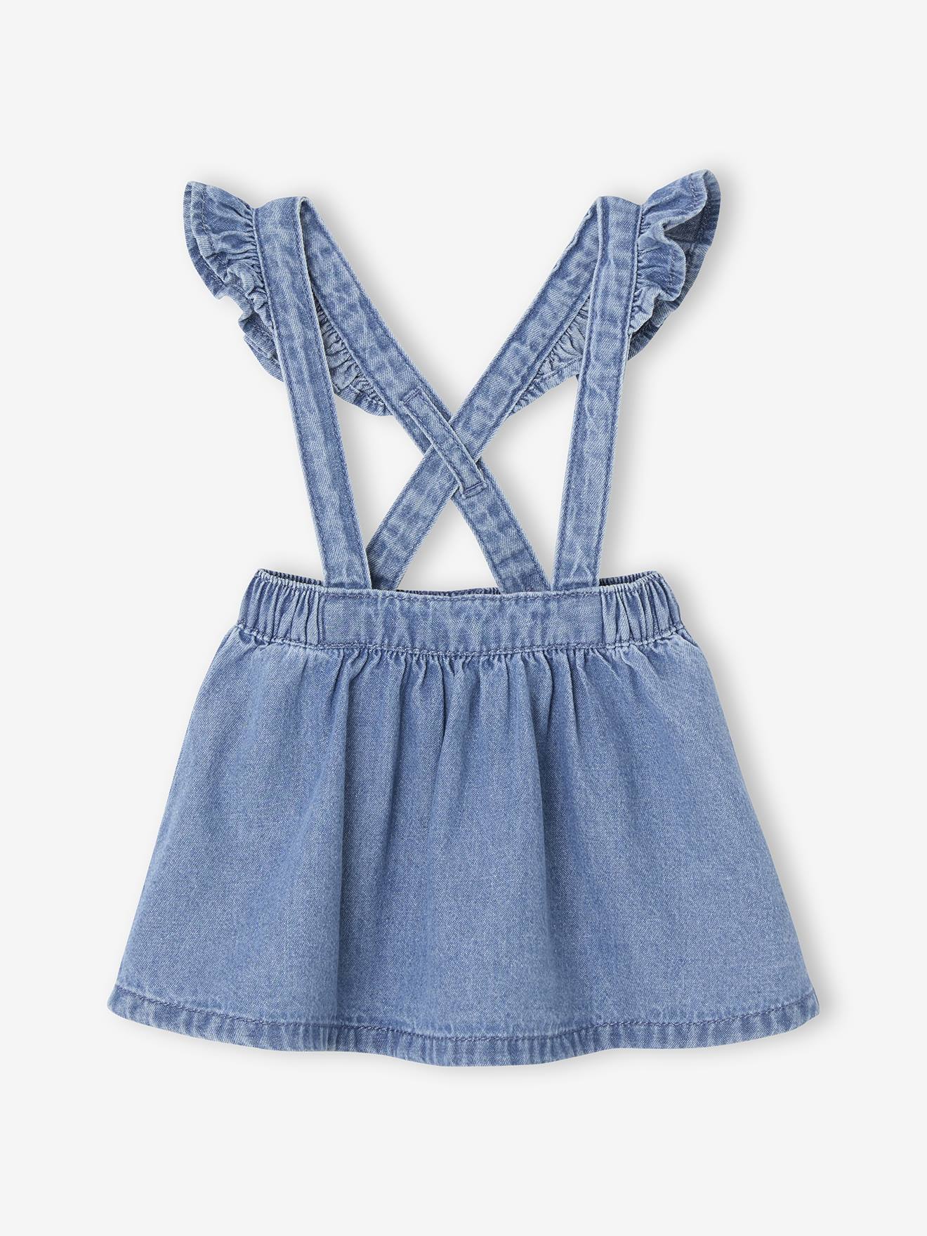 Denim Pinafore Skirt stone