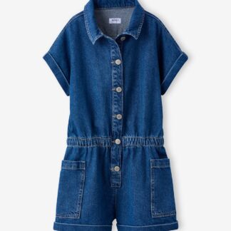 Denim Playsuit for Girls, JONEN medium blue