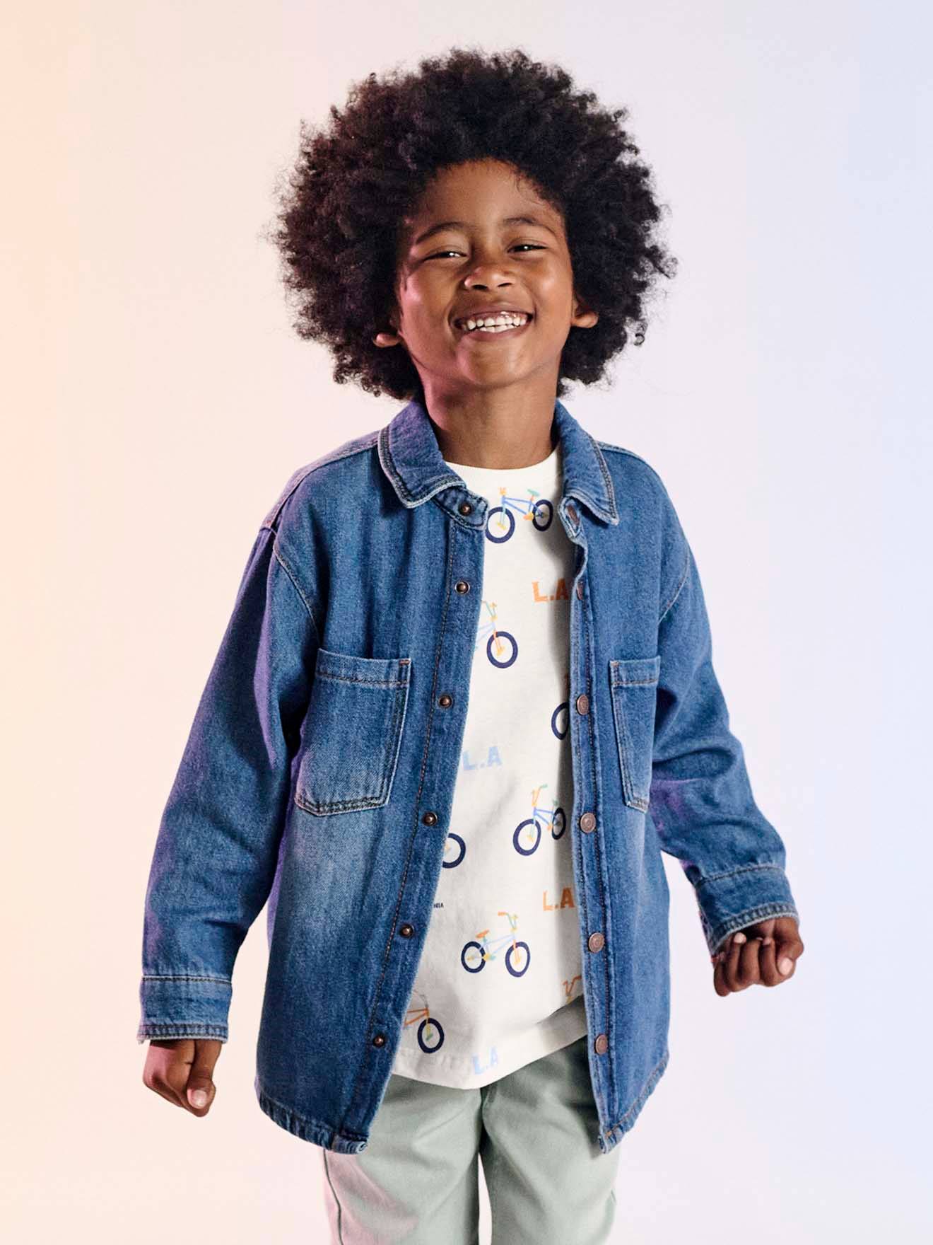 Denim Shirt for Boys stone