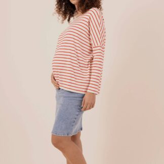 Denim Skirt for Maternity, June by ENVIE DE FRAISE stone