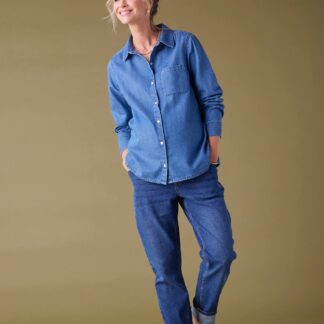 Denim Skirt for Maternity, by ENVIE DE FRAISE brut denim