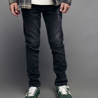 Distressed-Effect Slim Fit Jeans, JONEN black denim