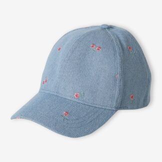Embroidered Cap for Girls denim blue