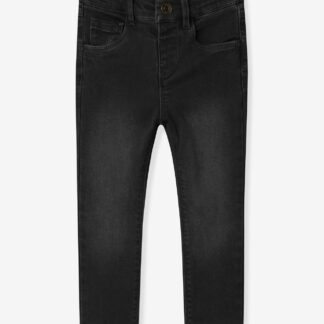 Girl's Fleece-Lined Slim Jeans black denim