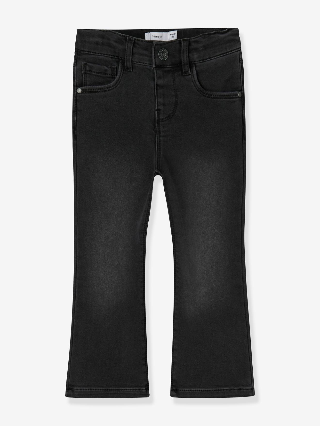 Girl's bootcut jeans black denim