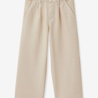 Girl's wide-leg trousers CYRILLUS sandy beige