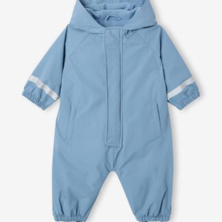 Hooded rain jumpsuit denim blue