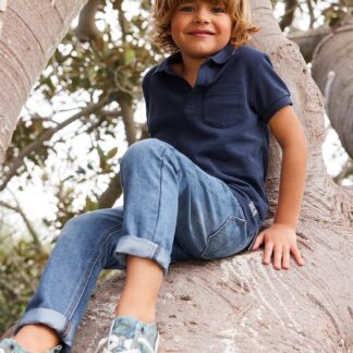 Indestructible Straight Leg Jeans for Boys blue dark wasched