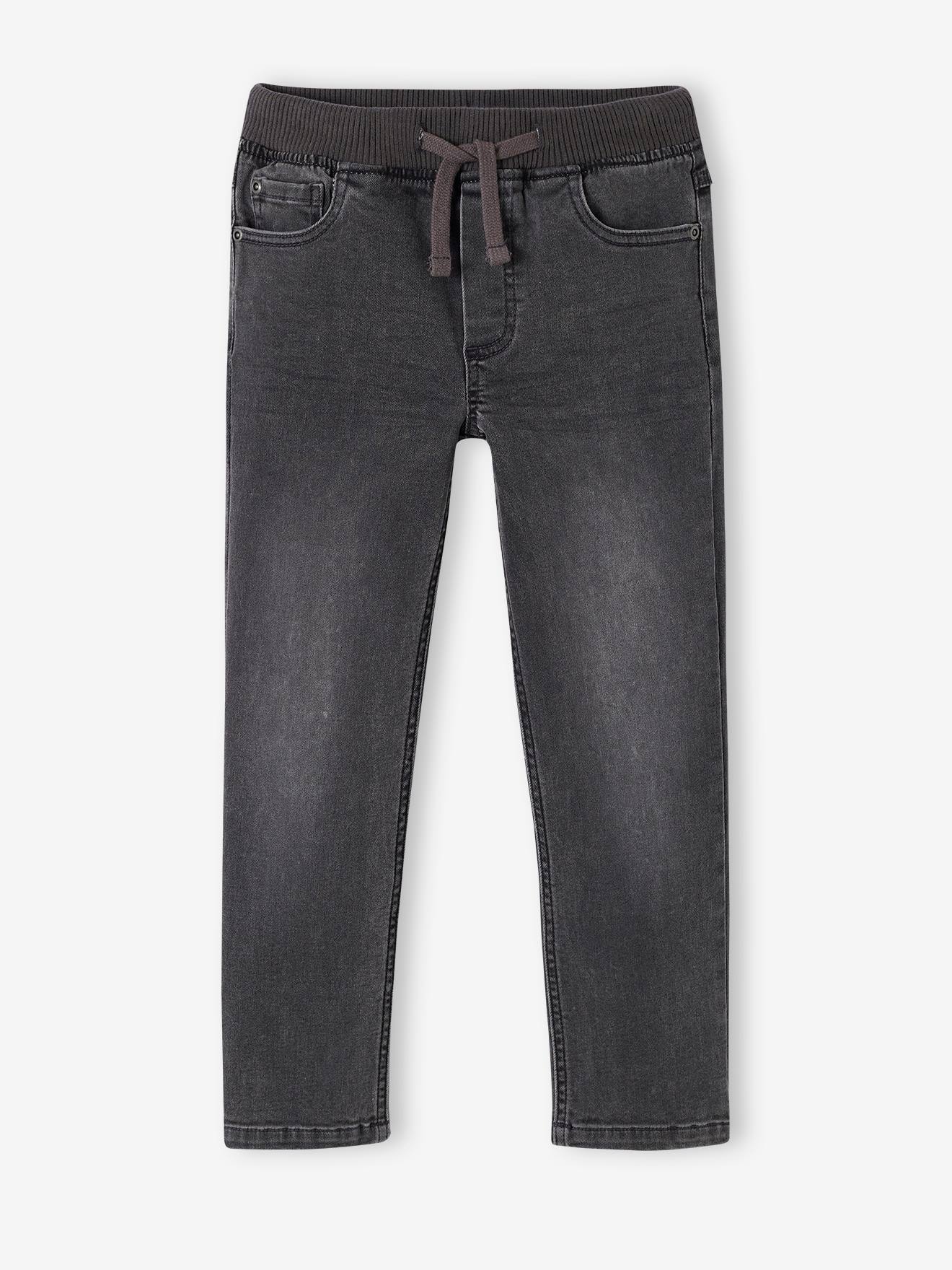 Indestructible Straight Leg Relax Jeans, Easy to Slip On, for Boys denim grey