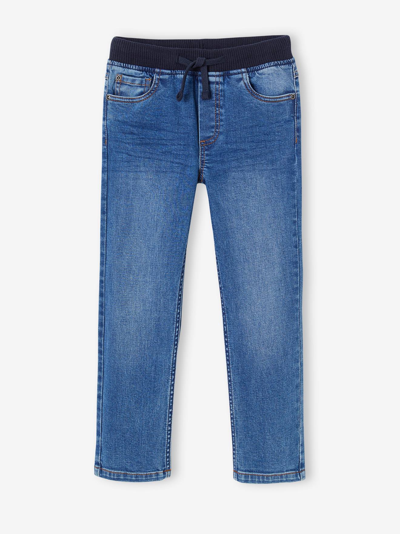 Indestructible Straight Leg Relax Jeans, Easy to Slip On, for Boys stone