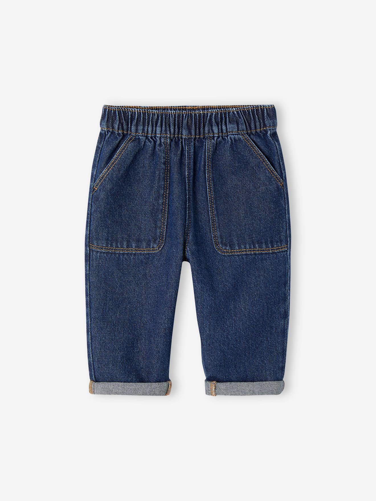 Jeans with Elasticated Waistband, for Babies brut denim
