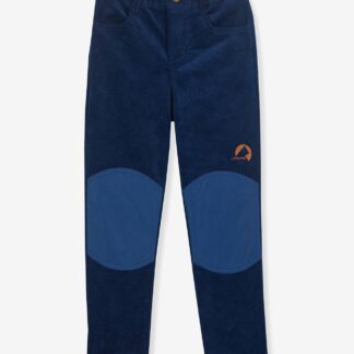 KUULU FINKID straight corduroy trousers with reinforcements denim blue