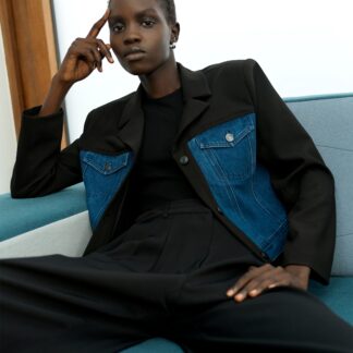 Kimberley Denim Mix Jacket Black/Blue