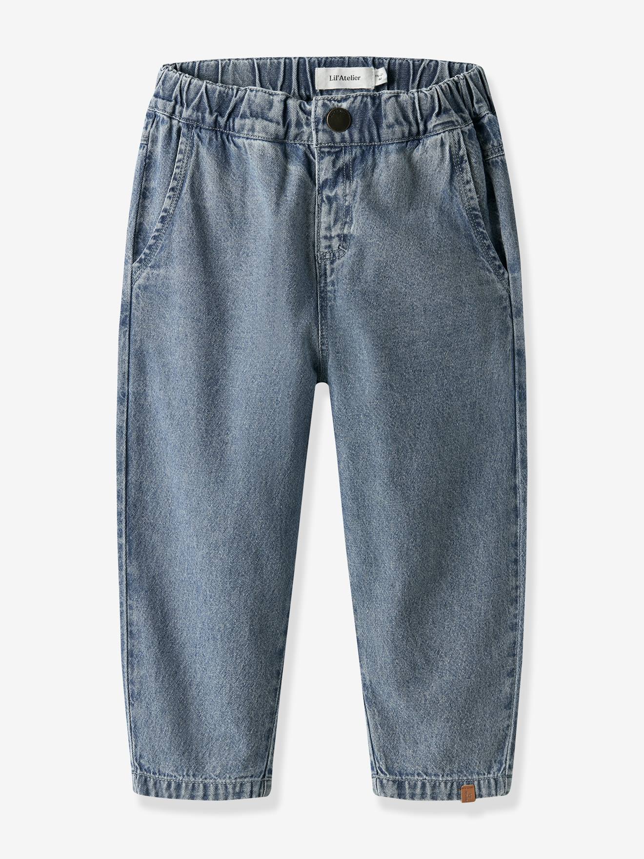 Lil' Atelier MINI wide leg jeans for children bleached denim
