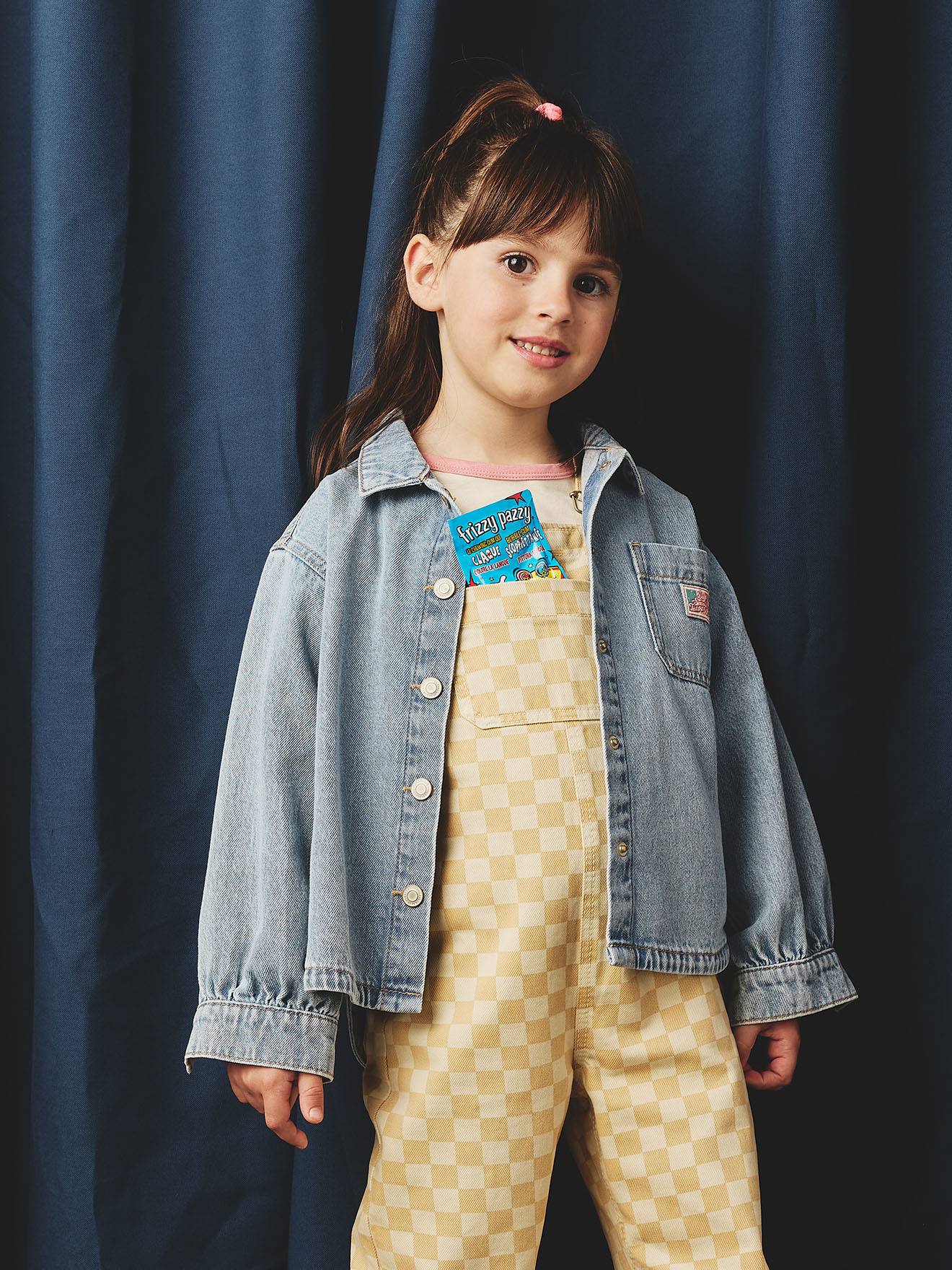 Loose Fit Denim Shirt for Girls light blue