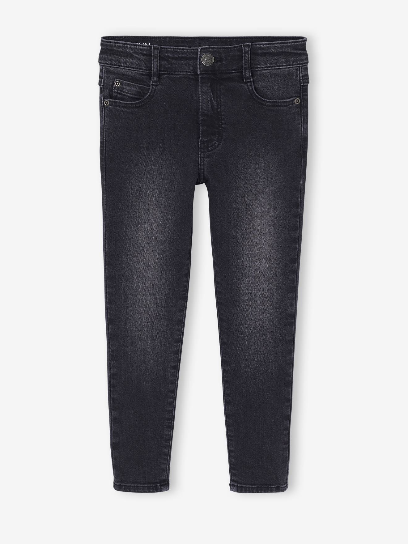 MEDIUM Hip, MorphologiK Slim Leg Waterless Jeans, for Boys black denim