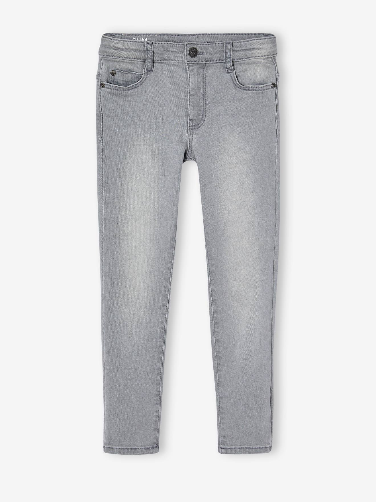 MEDIUM Hip, MorphologiK Slim Leg Waterless Jeans, for Boys denim grey