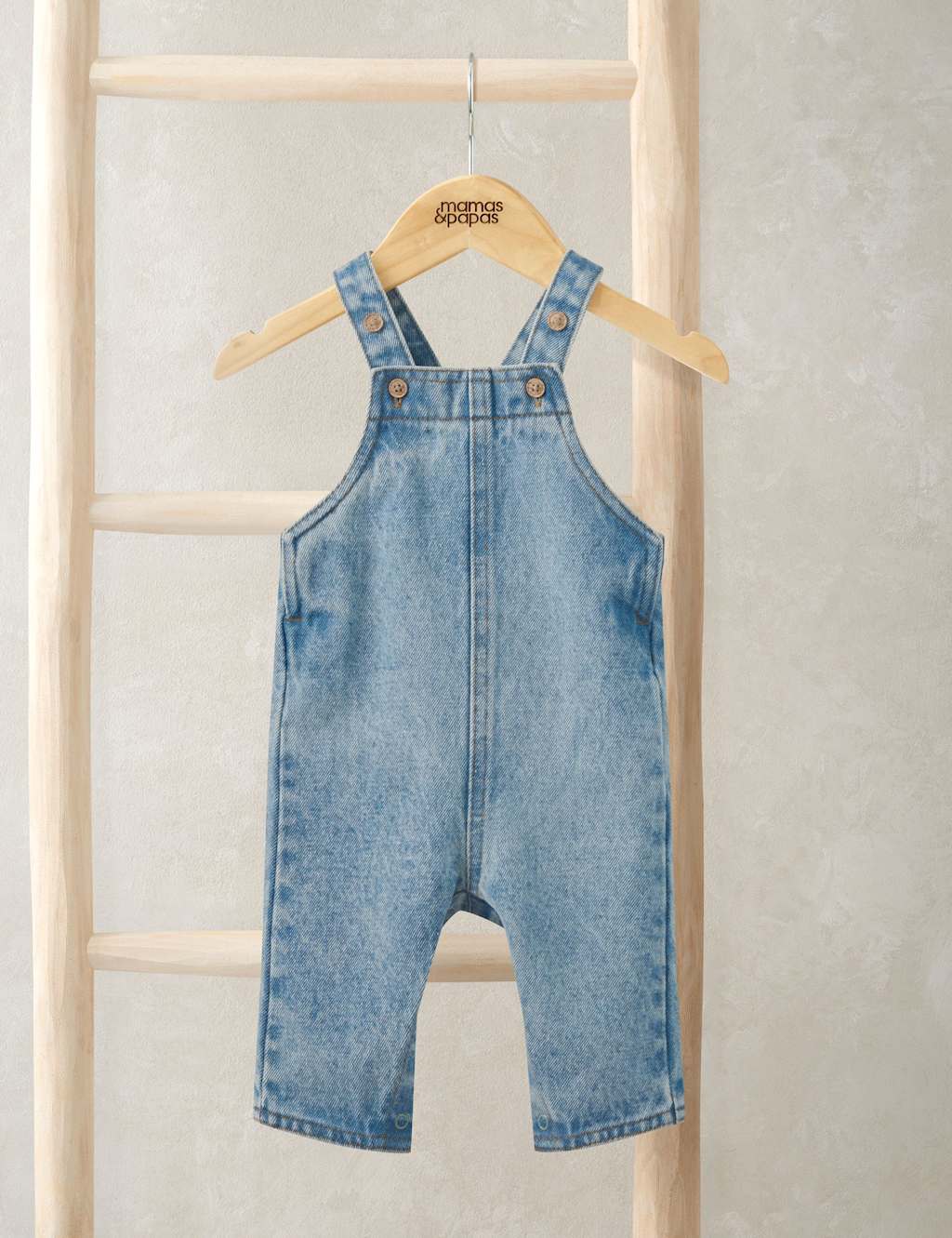 Mamas & Papas Denim Dungarees (0-36 Months) Blue
