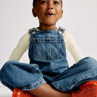 M&S Pure Cotton Denim Dungarees (2-8 Yrs) Denim
