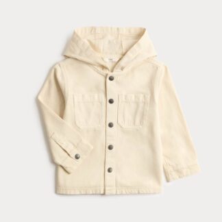 M&S Pure Cotton Denim Hooded Shirt (2-8 Yrs) Ecru