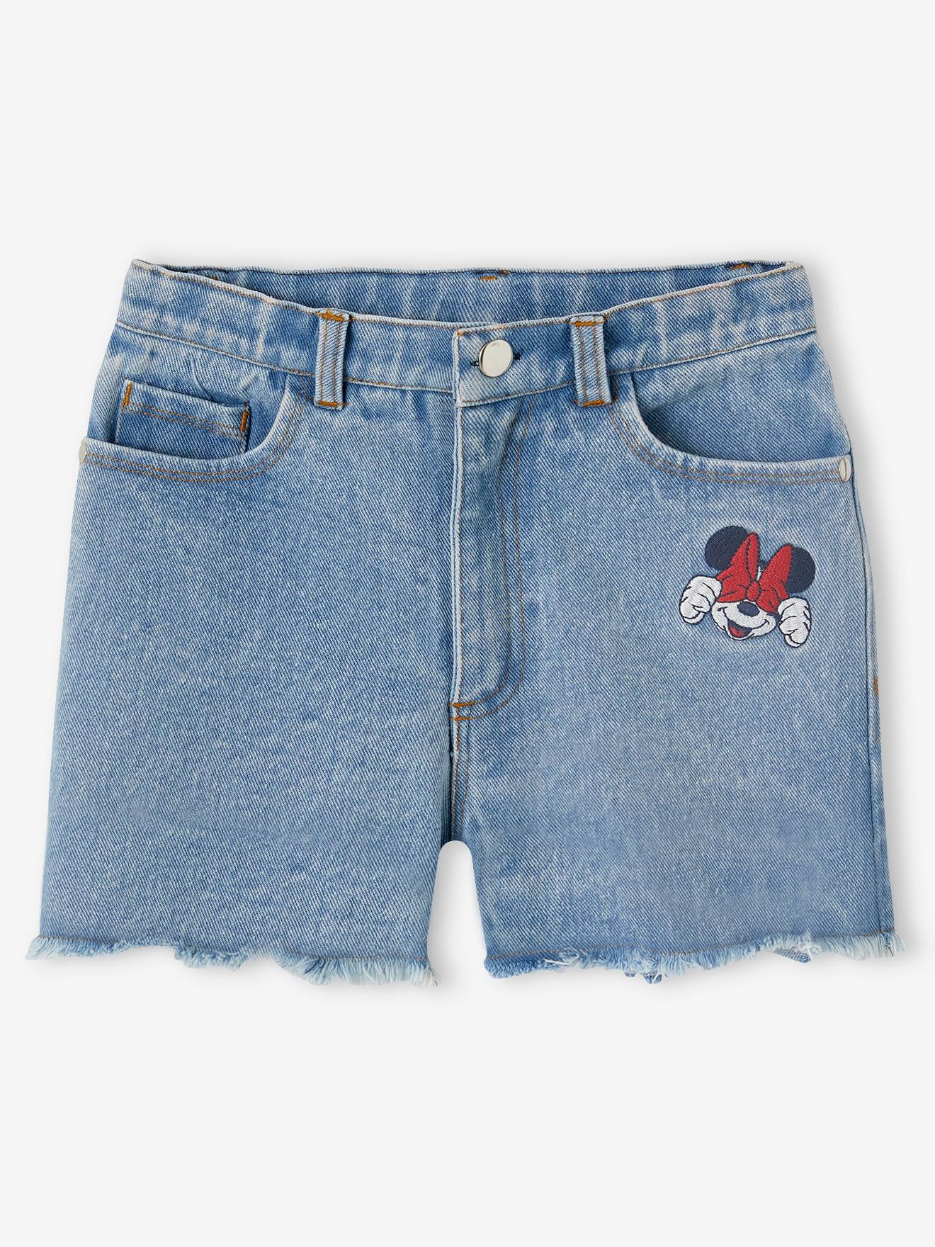Minnie Mouse Shorts in Embroidered Denim for Girls, by Disney® brut denim