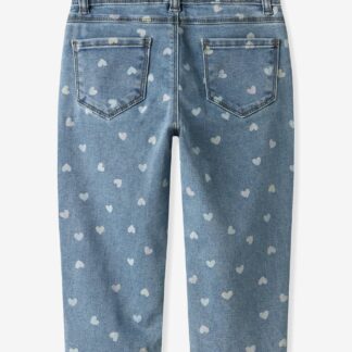 Mom fit trouser with hearts girl NAME IT denim blue