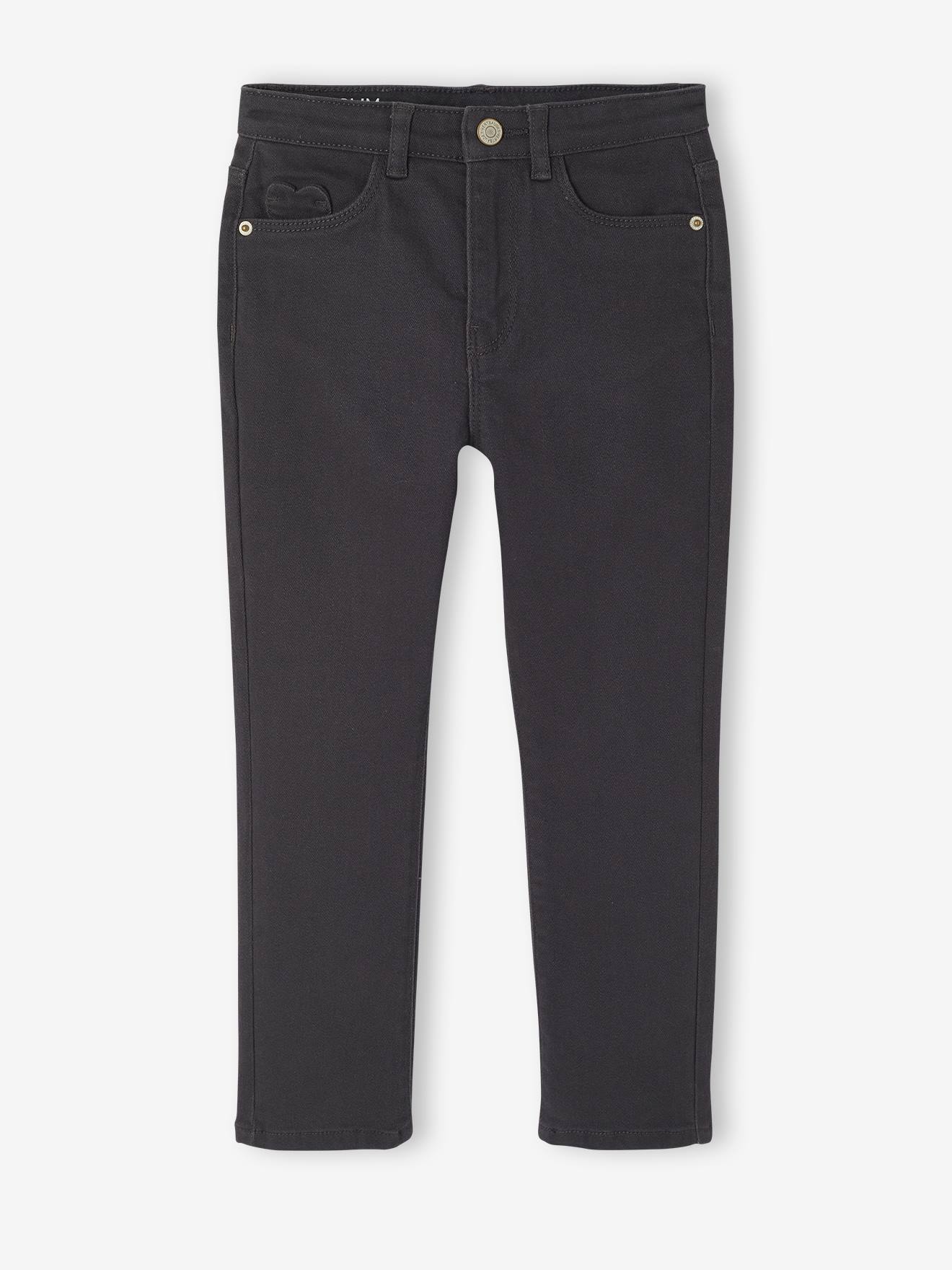 MorphologiK slim trousers for girls, medium anthracite