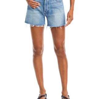 Mother The Skipper High Rise Cut Off Shorts in Leap at the Chance