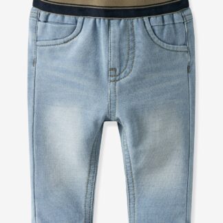NAME IT baby boy's slim-fit fleece jeans bleached denim